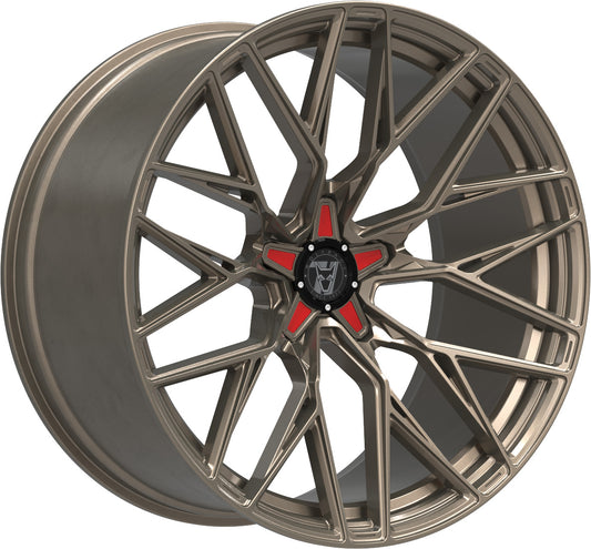 Wolfrace 71 Wolfsburg GTR CUSTOM 20 Racing Bronze Red Inserts