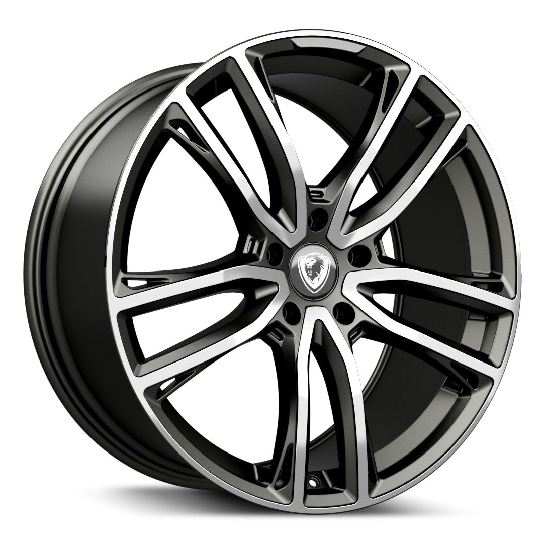 Cades Wheels Helious 22 Matt Gunmetal Polish - OUTLET WHEELS5-112/66.63622/10