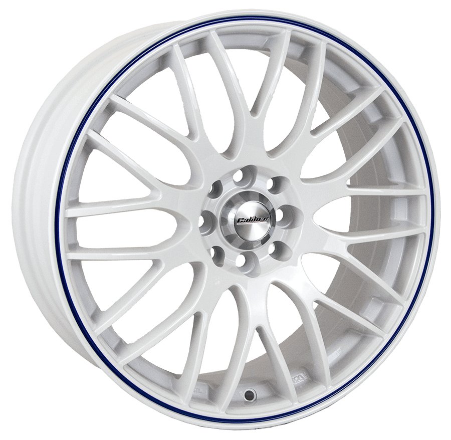 Calibre Motion 15 White/blue Pinstripe - OUTLET WHEELS4x108/73.13815/6.5