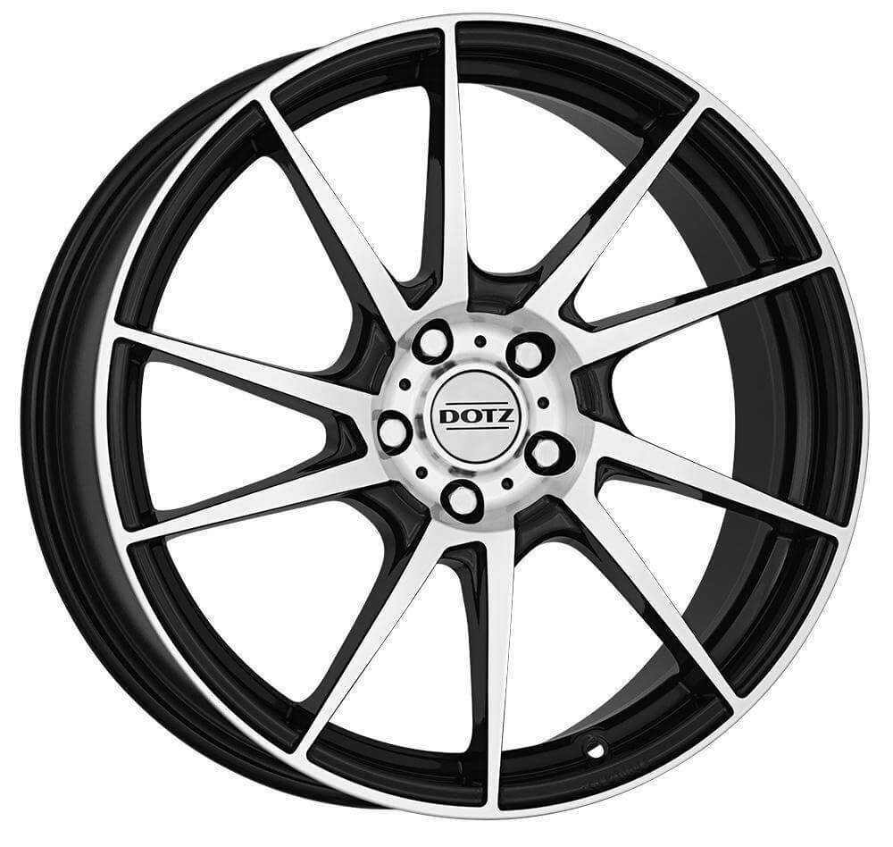 Dotz Kendo 17 Black / Polished - OUTLET WHEELS5x114.3/71.64017/7